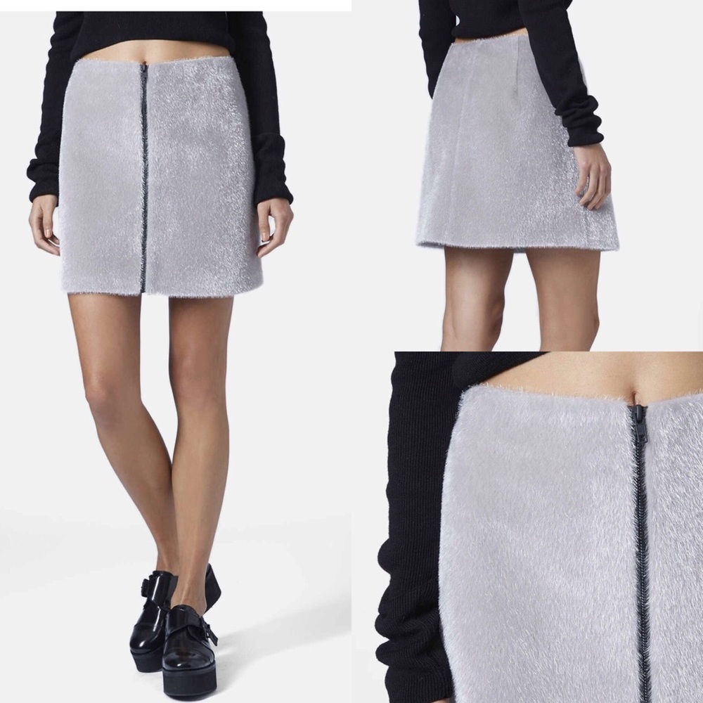 HP NWT Topshop faux fur skirt size 6